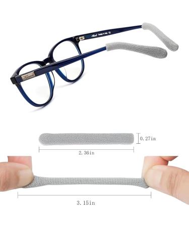Xinsuo 4 Pairs Soft Cotton Glasses Ear Pads | Non-Slip & Elastic Comfort Accessories for Glasses & Sunglasses (Gray/Black) - Buy Online on GoSupps.com
