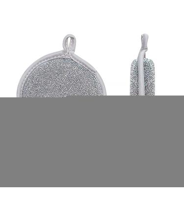 Stainless Scourer Scourers - Wire Dish Scrubber - Wire Sponge Scrubber | Steel Sponge Pad - Wire Cleaning Scourers - Double-Sided Silver Wire Sponge Wipe for Plates Cookers Pots - Buy Online on GoSupps.com