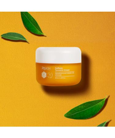 Cuthera Turmeric Korean Cream 1.69 Fl Oz - Vegan Anti-Aging Moisturizer with Jeju Ingredients for Hydration Pore Care & Skin Calming - Buy Online on GoSupps.com