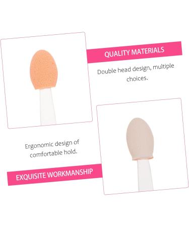 Hemoton 300 Pcs Double Ended Eyeshadow Brush Cosmetic Applicator Eyeshadow Stick Sponge Brush Tipped Oval Makeup Tool Cosmetic Tool Dual-side Latex Sponge Makeup Brush - Buy Online on GoSupps.com