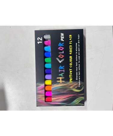 EBANKU 12 Color Temporary Hair Chalk Crayon for Girls - Washable Hair Dye for Birthday, Christmas, Halloween - Cosplay Party Favors for Kids & Adults - Buy Online on GoSupps.com
