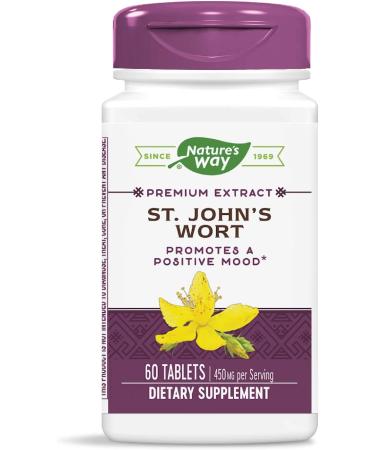 Nature's Way St. John's Wort Extract 450mg - 60 Count | Mood Support Supplement - Buy Online on GoSupps.com