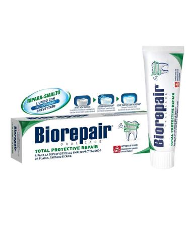 Biorepair: Total Protective Repair Toothpaste with microRepair * 2.5 Fluid Ounce (75ml) Tube *   Italian Import  