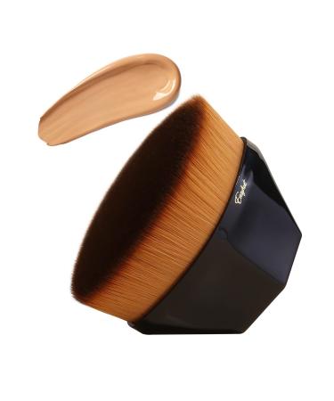 Foundation Makeup Brush Diamond-shaped Kabuki Brush Flat Top for Blending Liquid Cream or Flawless Powder Cosmetics with Storage Case (black)