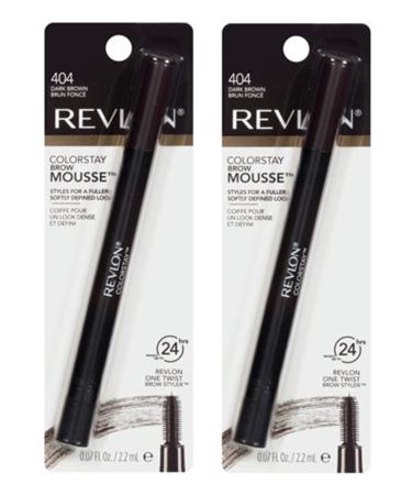 Pack of 2 Revlon Colorstay Brow Mousse Dark Brown (404)
