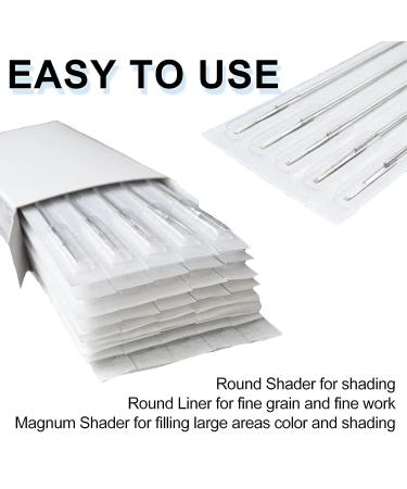 TONBAO Stick and Poke Needles Variety Pack - 100pcs 3RL, 5RL, 7RL, 9RL, 3RS, 5RS, 7RS, 9RS, 5M1, 7M1 - Buy Online on GoSupps.com