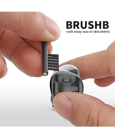 Unlorspy 12 Pcs Black Hearing Aid Cleaning Brush with Magnet and Loop - Perfect Tool for Airpods, Sound Amplifiers - Cleaner and Effective Hearing Aid Brushes - Buy Online on GoSupps.com