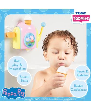 Peppa Pig Bubble Ice Cream Maker - Fun Bath Toy for Kids | TOMY Toomies Foam Cone Factory for 18 Months to 4 Year Old Boys & Girls - Buy Online on GoSupps.com