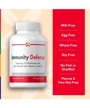 Stop Aging Now - Immune Support - with Vitamin C Vitamin D3 and Mushroom Complex - 60 Vegetarian Capsules - Buy Online on GoSupps.com