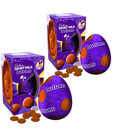 2x Dairy Milk Buttons Chocolate Easter Eggs | Easter Eggs For Kids | Perfect for Easter Gift | Perfect for Egg Hunt | Chocolate Gifts | Chocolate Easter Egg 2024 | Easter Party | 98g
