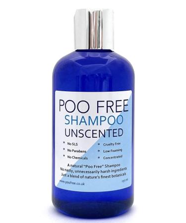 99% POO FREE Natural - SHAMPOO - Fragrance Free - 250 ml. Sulfate Free Paraben Free Silicone Free. Concentrated Low Foam with Easy Rinse. pH Balanced Gentle Suitable for Sensitive Skin.