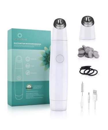 NEWDERMO Body Microdermabrasion Exfoliator Machine - Professional Suction Body Diamond Dermabrasion Device with 2 Large Diamond Suction Tip - Advanced Home Body Treatment Tool White