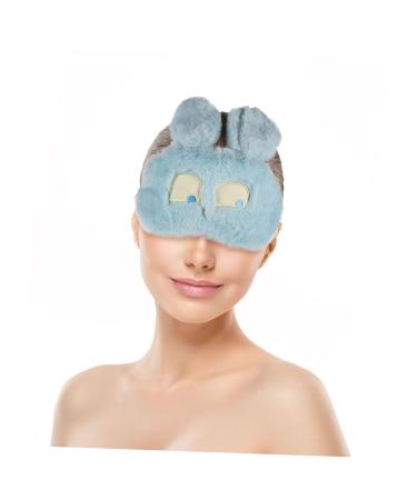 FRCOLOR Blue Plush Animal Mask Blindfold - 1pc Soft Sleep Mask for Kids & Adults | International Shipping Available - Buy Online on GoSupps.com