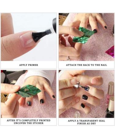 Colorful Marble Nail Foil Transfer Sticker Set - 10 Rolls for Nail Art Designs - Buy Online on GoSupps.com