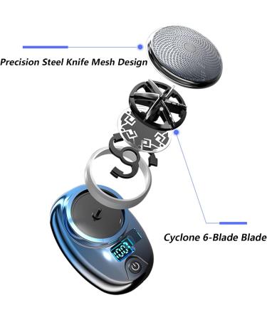 Gradient Space Stone Gradient Mini Shaver Upgrade Mini Electric Shaver Portable Electric Shaver for Men Women Travel Pocket Size Washable Electric Razor with LED Power Display (Silver) - Buy Online on GoSupps.com