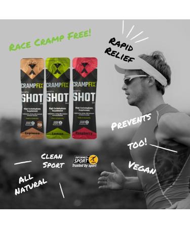 CrampFix Sports Shot  Prevents and Relieves Muscle Cramps in Seconds  Easy Carry Sachets  15 Pack  All Natural  Raspberry - Buy Online on GoSupps.com