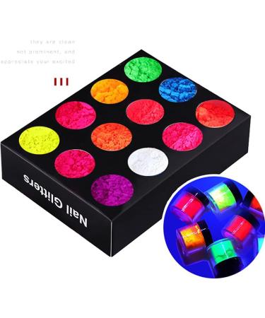 12 Color Fluorescent Nail Pigment Powder Set for Stunning Nail Art Designs - Buy Online on GoSupps.com