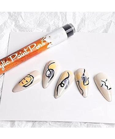 1/4pcs Nail Art Painting Pen Set - Quick Dry Acrylic Graffiti Pens for DIY Nail Beauty - 1mm Tip for Acrylic Natural & Gel Nails (4 Colors) - Buy Online on GoSupps.com