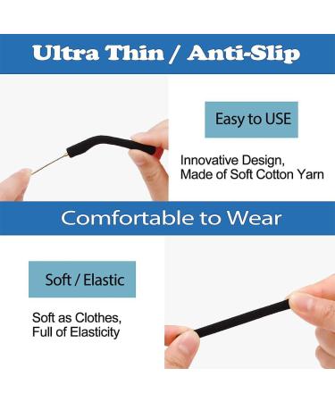 YOCDNOV 4 Pairs of Glasses Ear Pads - Anti-Slip Soft Ear Hooks for Reading Glasses (Black & Coffee) - Buy Online on GoSupps.com