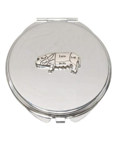Butcher Pig Compact Mirror Handbag Gift With Free Engraving 49