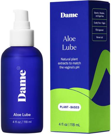 Dame Products Aloe Lube for Women - Doctor-Approved pH-Balanced Aloe Vera Personal Lubricant - 4 Fl Oz - Shop Internationally - Buy Online on GoSupps.com