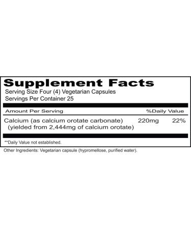 Priority One Vitamins Calcium Orotate - 100 Vegetarian Capsules - Strong Bones Supplement - Buy Online on GoSupps.com