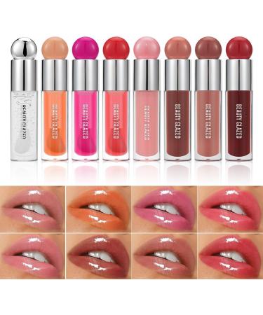 Big Brush Head Lip Gloss Moisturizing & Nourishing Lip Oil Non-Sticky Long Lasting Jelly Liquid Lipsticks Lip Tint Lip Glaze Makeup Gift for Women (# 107) - Buy Online on GoSupps.com