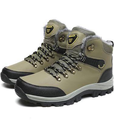 Tsuukuie Men's High Top Waterproof Hiking Boots - Green, Size 10 Wide - Buy Online on GoSupps.com