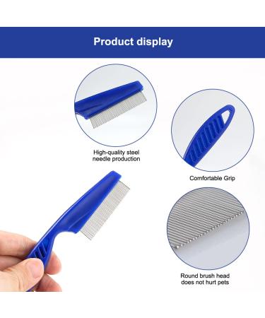 Jinsion Lice & Flea Comb Set for Dogs & Cats | 2 PC Tick Comb & Tear Stain Remover | Professional Pet Grooming Tools - Buy Online on GoSupps.com