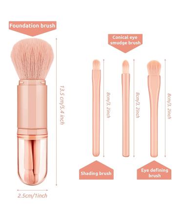2 Sets Small Makeup Brush Set - Portable Travel Lip, Foundation, Blending, Powder & Mini Facial Cosmetic Brushes (Pink/Green) - Buy Online on GoSupps.com