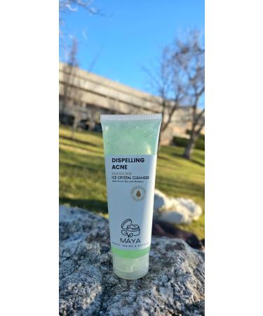 MAYA Ice Crystal Salicylic Acid Cleanser 2% BHA Acne Face Wash with Green Tea and Bamboo Exfoliating Ice Scrub Removes Dead Skin & Clears Pores 120 g - Buy Online on GoSupps.com