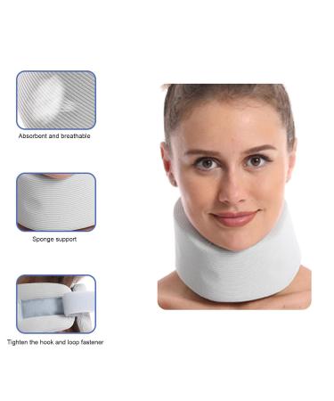 Cervical Collar with Neck Support | Soft Breathable Pain Relief for Men & Women - Gray - Buy Online on GoSupps.com