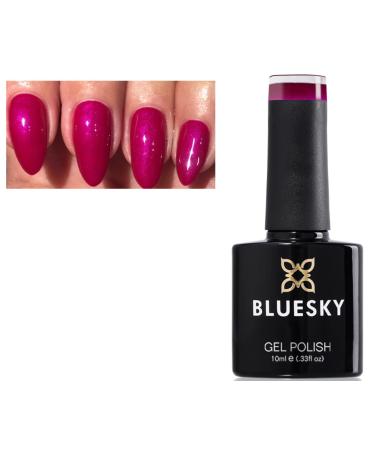 Bluesky Nail Gel Polish PINK CERISE lilac shimmer A33 UV LED Soak Off 10ml