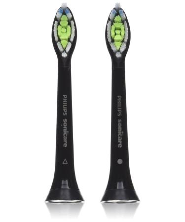Philips Sonicare Genuine DiamondClean Replacement Brush Heads Black 2 Pack HX6062/94