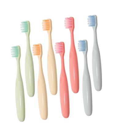 Minkissy 8st comfortable toothbrush travel toothbrush creative toothbrush manual bite ring with soft bristle toothbrush for toddlers bristle toothbrush sensitive pp newborn oral