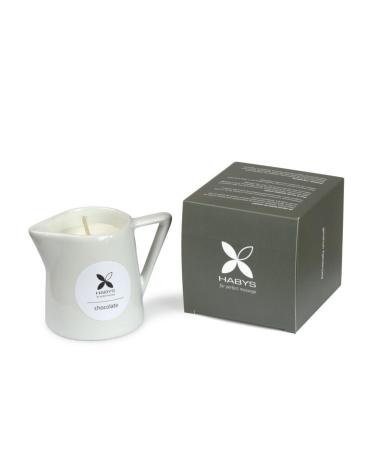 Haby's nature massage candle chocolate dream 100 ml fragrance candle candle relaxation natural raw materials shea butter soy wax argan oil.Soft hydrated and delicate fragrant skin