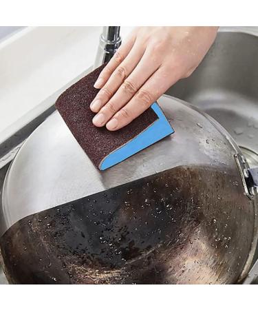 KICHOUSE 60 Pcs Scouring Pad Cleaning Sponges Windows Cleaning Cloth Washing Sponge Dishwasher Corundum 10X9CMx3pcs Random Colorx3pcs - Buy Online on GoSupps.com