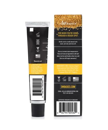 S.W. Basics Organic Cream Scrub Exfoliator for Face & Body Hydrating Sugar Shea Butter & Oils 2 oz Cruelty-Free International Shipping - Buy Online on GoSupps.com