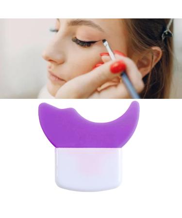 Silicone Eyelash Applicator Baffle Prevents Cosmetic Residue Skin Friendly Mascara Smear Shield Fitting for All Face Shapes Easy To Use for SmudgeFree Makeup (Purple)