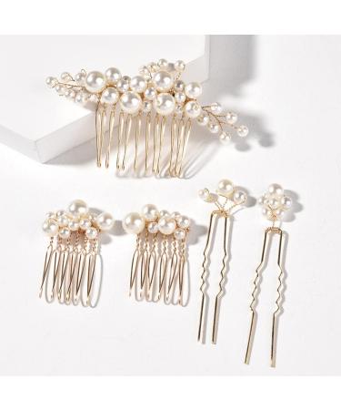 LEDSHLIU Elegant Handmade Hair Clips - 5 Piece Pearl Hair Accessories for Ladies & Girls - Buy Online on GoSupps.com