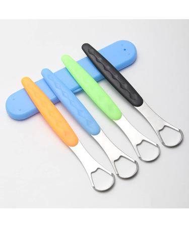 Xiyinli Stainless Steel Tongue Scraper - Double-Sided Curved Tongue Cleaner for Adults & Kids | Reduces Bad Breath & Improves Oral Hygiene - Buy Online on GoSupps.com