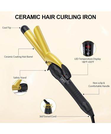 DAN Technology 1 Inch Curling Iron - 25mm Hair Curler for All Hair Types | Dual Voltage Fast Heat Up Curling Wand for Curls & Waves - Buy Online on GoSupps.com