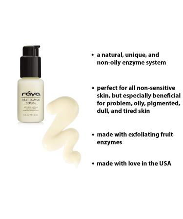 RAYA Fruit Enzyme Serum | Non-Oily Exfoliating Facial Treatment for Oily Problem & Dull Skin | Reduces Blackheads & Clears Pores - Buy Internationally - Buy Online on GoSupps.com