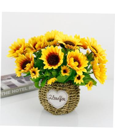Zerodeko Sunflower Props 2pcs 7 Artificial Flower Bouquet Wedding Bouquet Artificial Flowers Bouquet Artificial Bouquet Decor Flower Arrangement Supplies Sunflower Fake Sunflowers Heads - Buy Online on GoSupps.com