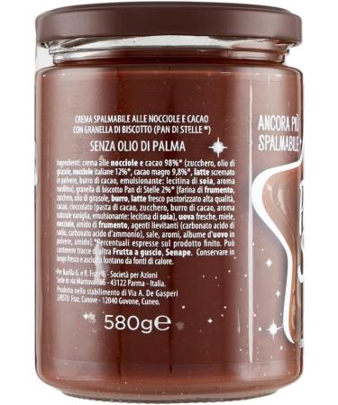 Pan di Stelle Crema Spalmabile Noisette Cr me tartiner 2 x 580 g Cr me avec grains de biscuits sans huile de palme + porte-cl s Beni Culinari gratuit - Buy Online on GoSupps.com