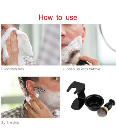 JZK 3 in 1 Razor Brush Kit - Men's Shaving Tool Set with Razor Frame Soap Shell & Hair Brush for Ultimate Grooming - Buy Online on GoSupps.com