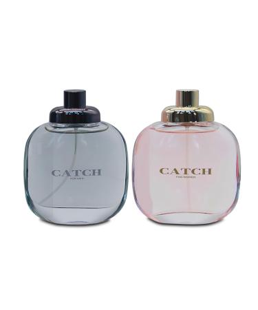 Catch Couple Set Perfume for Women/Men Eau De Parfum - Amber Floral Jasmine Bourbon Vanilla & Woods Oriental-Floral Women/Men Cologne with a Modern Twist Elegant 100ml Bottle for Best Gift