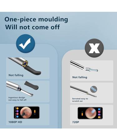 1296p Rechargeable Ear Wax Removal Tool Camera - Wireless Otoscope for Visual Ear Cleaning - Lighted Endoscope Clean Scope Kit - Buy Online on GoSupps.com