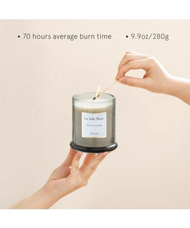 La Jol e Muse Moroccan Amber Fragrance Candle - Luxury 280g Soy Wax Gift Candle for Women & Men - 70 Hours Burn Time in Elegant Glass - Buy Online on GoSupps.com