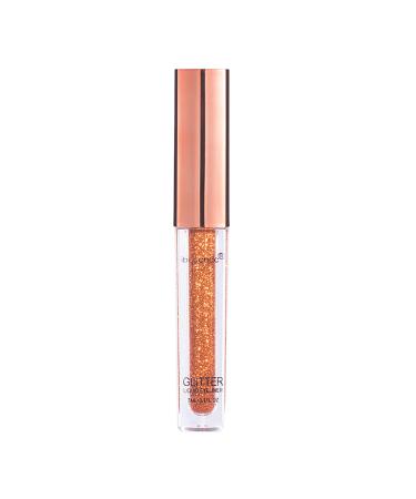 Colorful Metallic Glitter Liquid Eye Liner Long Lasting High-Pigmented Face Lips Art Eyeshadow Stick for Party Festival Makeup 3 ml (Orange One Size) 1 count (Pack of 1) Orange